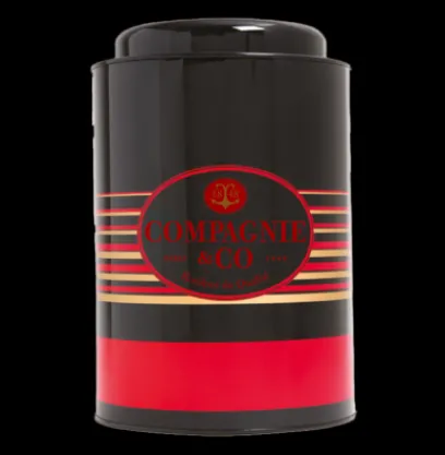 Autour Du Thé | Compagnie & Co Boite vide 1Kg Noire / Rouge