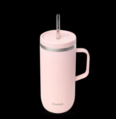 Autour Du Thé | Thés Glacés | Compagnie & Co Cold Cup isotherme avec anse 600 ml - Rose pastel