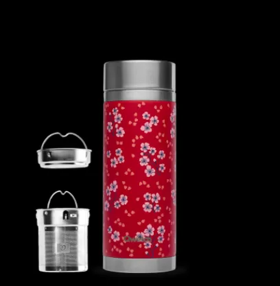 Autour Du Thé | Compagnie & Co Théière Nomade Inox Iso Hanami rouge