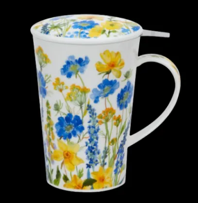 Autour Du Thé | Compagnie & Co Tisanière Dunoon Cottage Border Blue avec étui